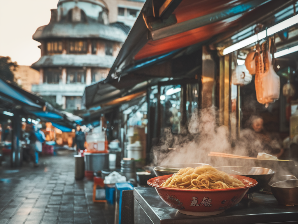 How to stitch a 90-minute dawn shoot across taipei's dihua street markets to capture wet stalls and noodle steam
