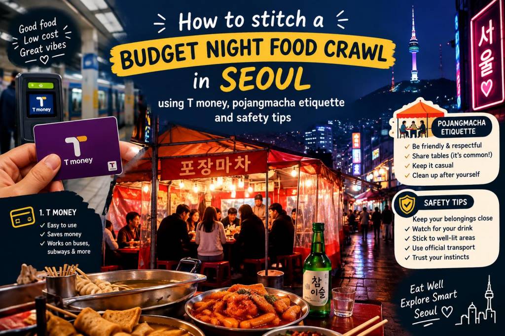How to stitch a budget night-food crawl in seoul using t-money, pojangmacha etiquette and safety tips