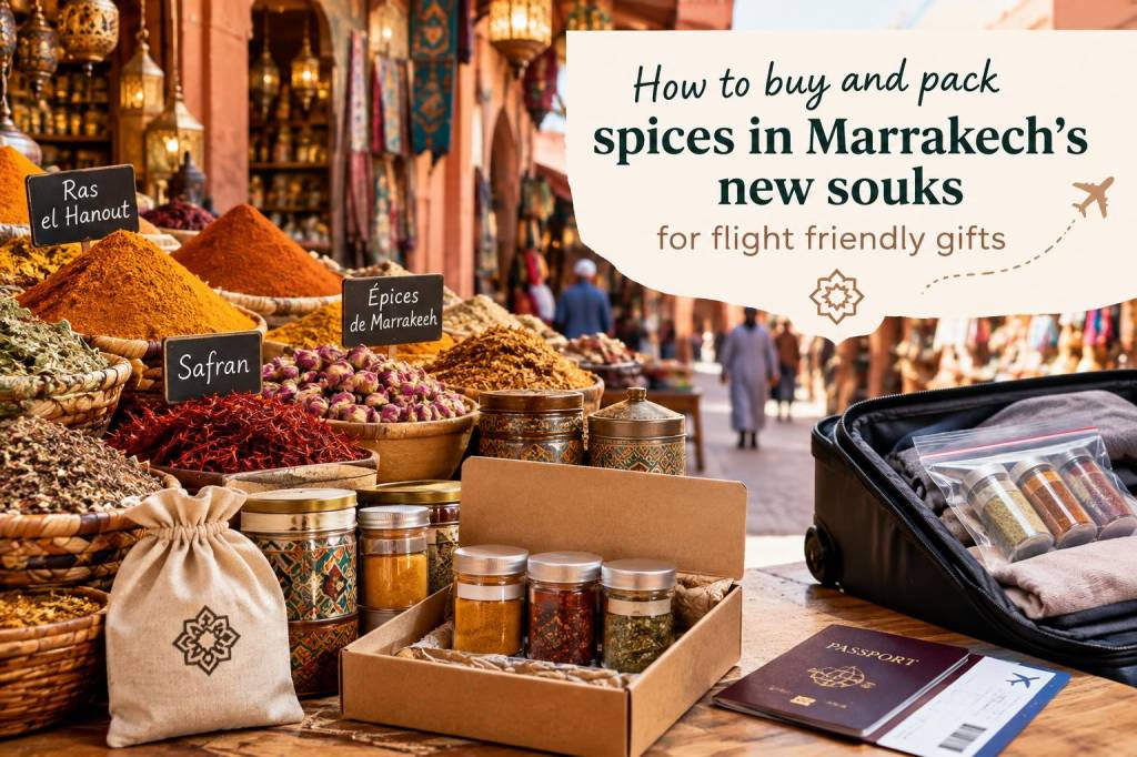 How to buy and pack spices in marrakech's new souks for flight-friendly gifts