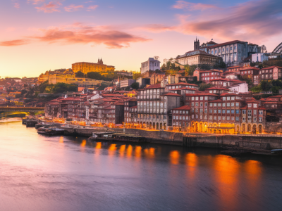 a one-day itinerary for photographing porto's tiled facades at golden and blue hour